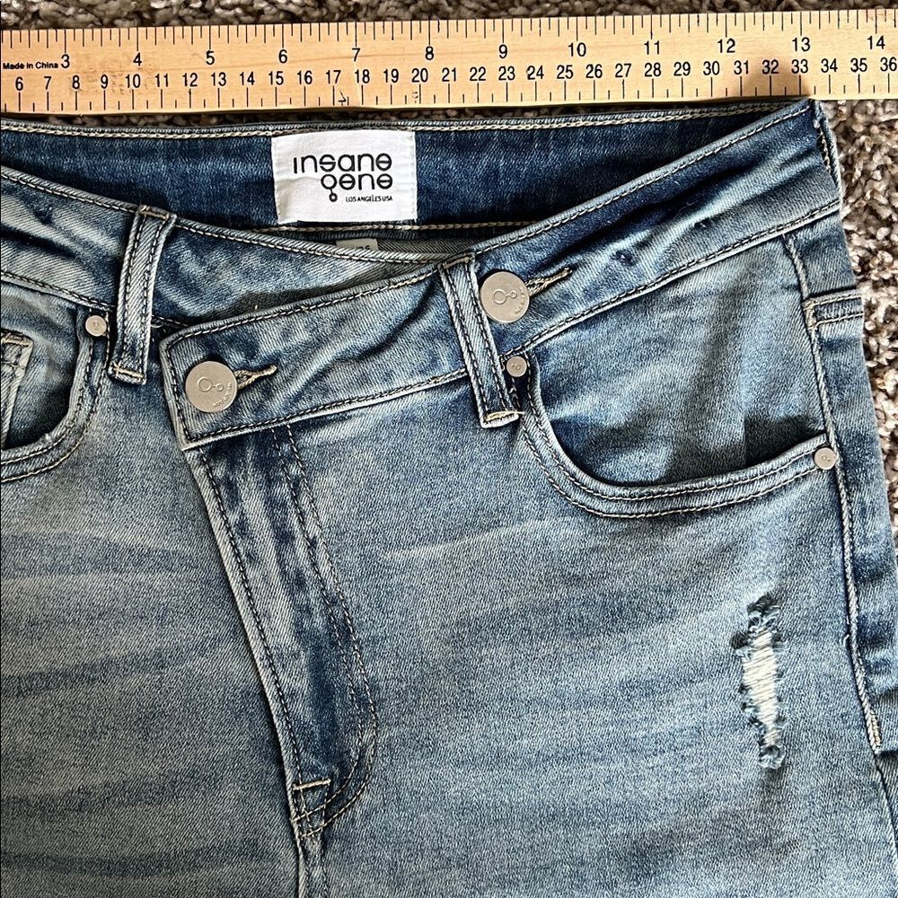 Insane Gene Crossover Button Design Jean Size 5/26 - Picture 9 of 15